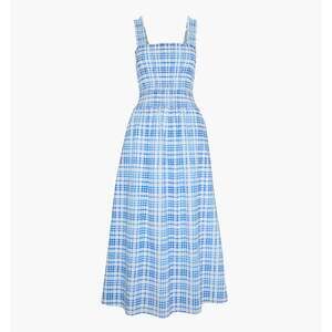 Hill House Home The Azalea Maxi Nap Dress - Blue Watercolor Gingham Size MBlue W